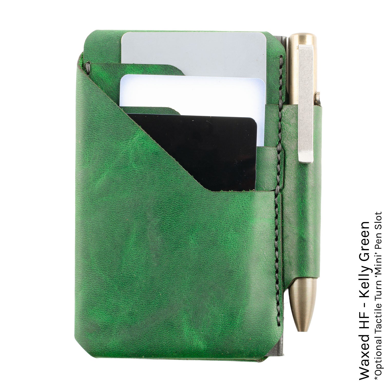 Archslim Wallet in Waxed HF Kelly Green — front view