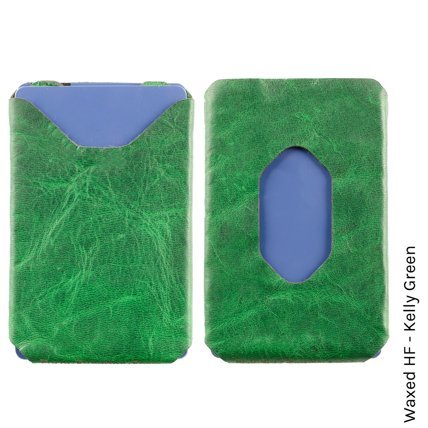 Six Pack Wallet in Chromexcel Kelly Green — front view