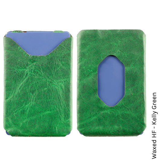 Six Pack Wallet in Chromexcel Kelly Green — front view