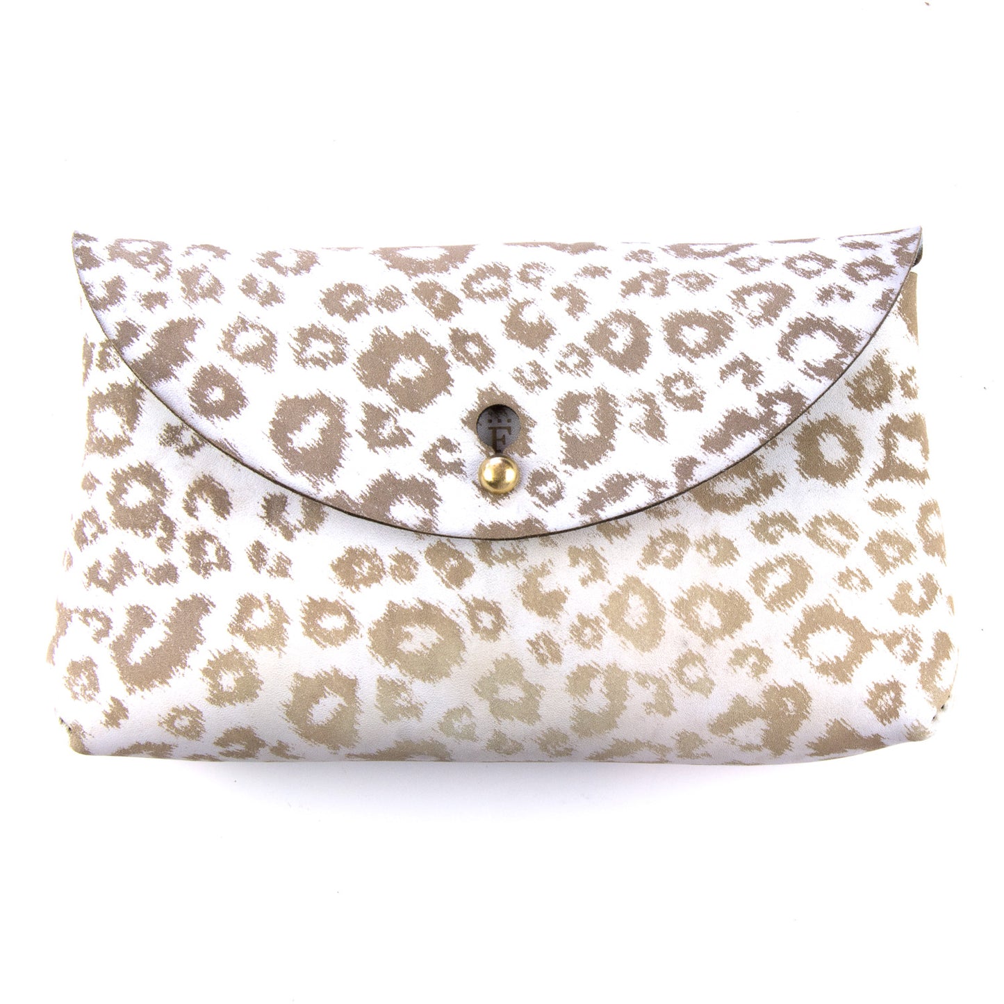 Penney Clutch in Latigo Polar White — front view
