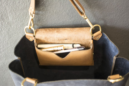 Three-Way Bag — open view showing interior organization and laptop sleeve