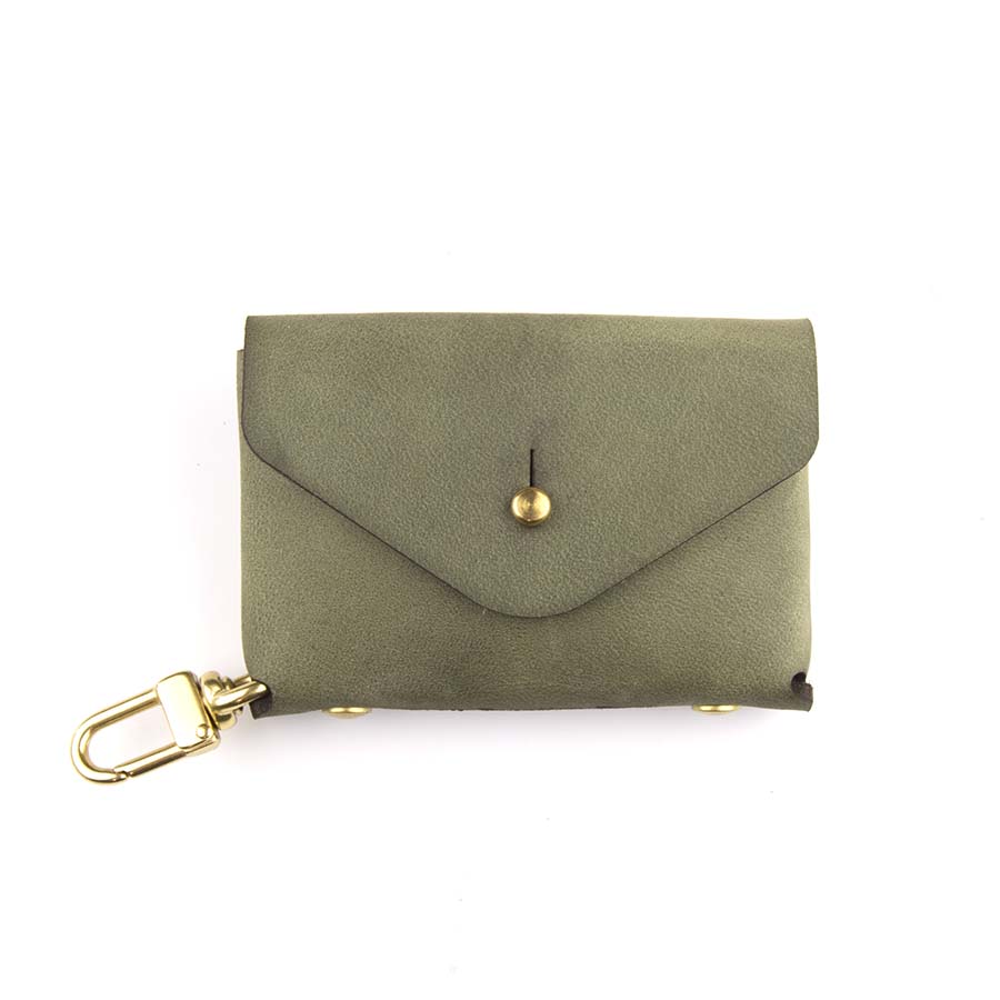 Keyllet Keychain Wallet — flat lay showing card capacity