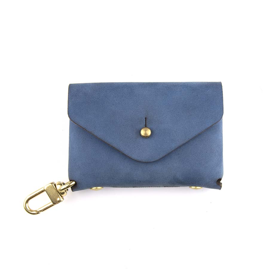 Keyllet Keychain Wallet — detail showing key ring attachment and leather grain