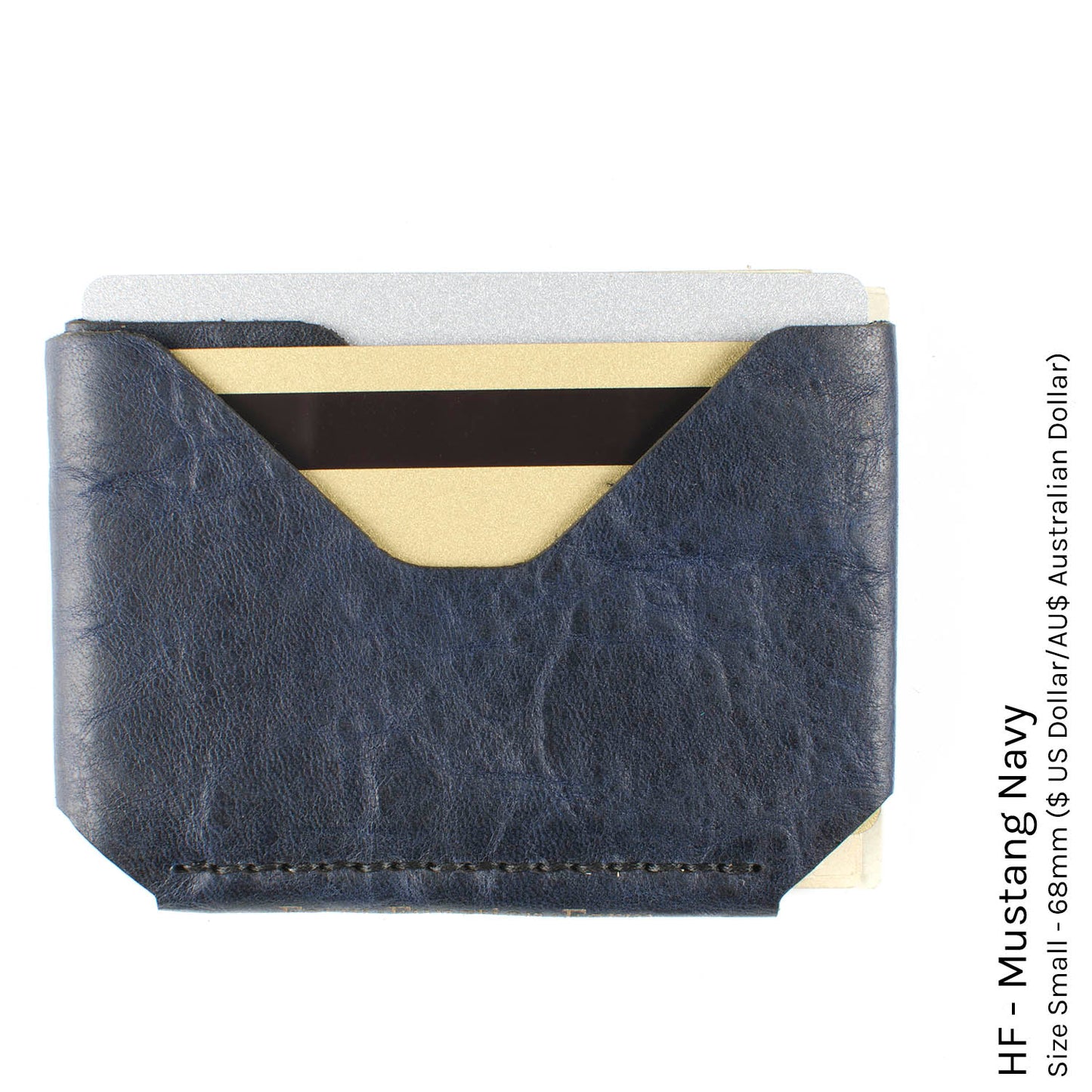 Sidestep Wallet in Mustang Navy — front view