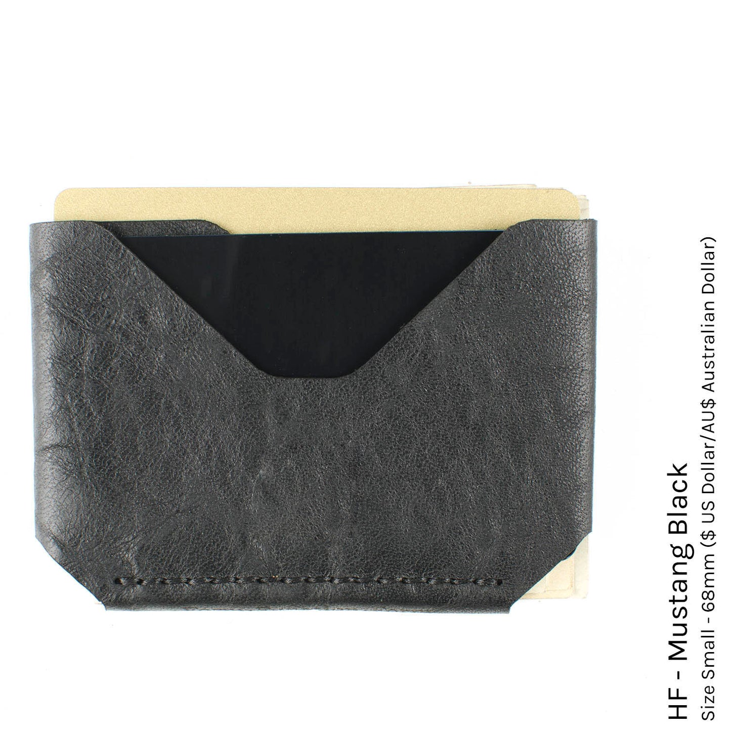 Sidestep Wallet in Mustang Black — front view