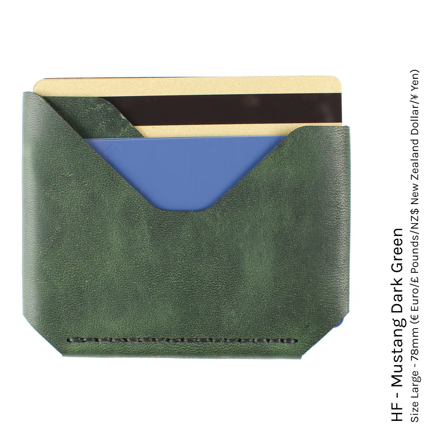 Sidestep Wallet in Mustang Dark Green — front view
