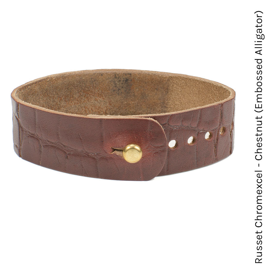 FFF Button-Stud Watchband Adjustable — scale shot showing watch band proportions