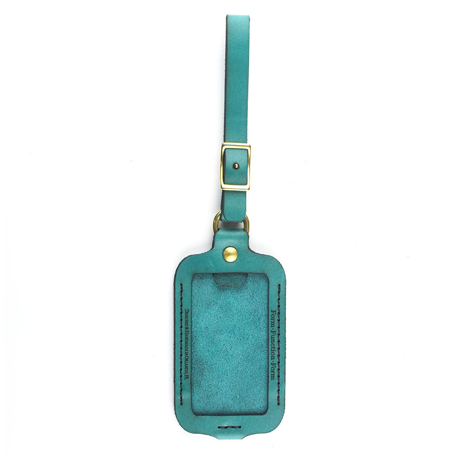 FFF Luggage / ID Tag in Latigo Teal — front view