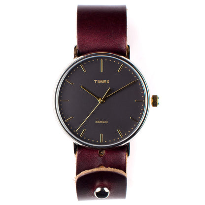 Timex 41mm Black Gold Fairfield with 20mm FFF Watchband — hero shot