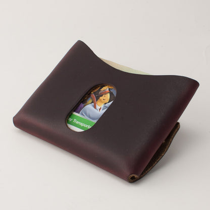 Greensleeve Wallet — detail showing full grain Horween leather texture