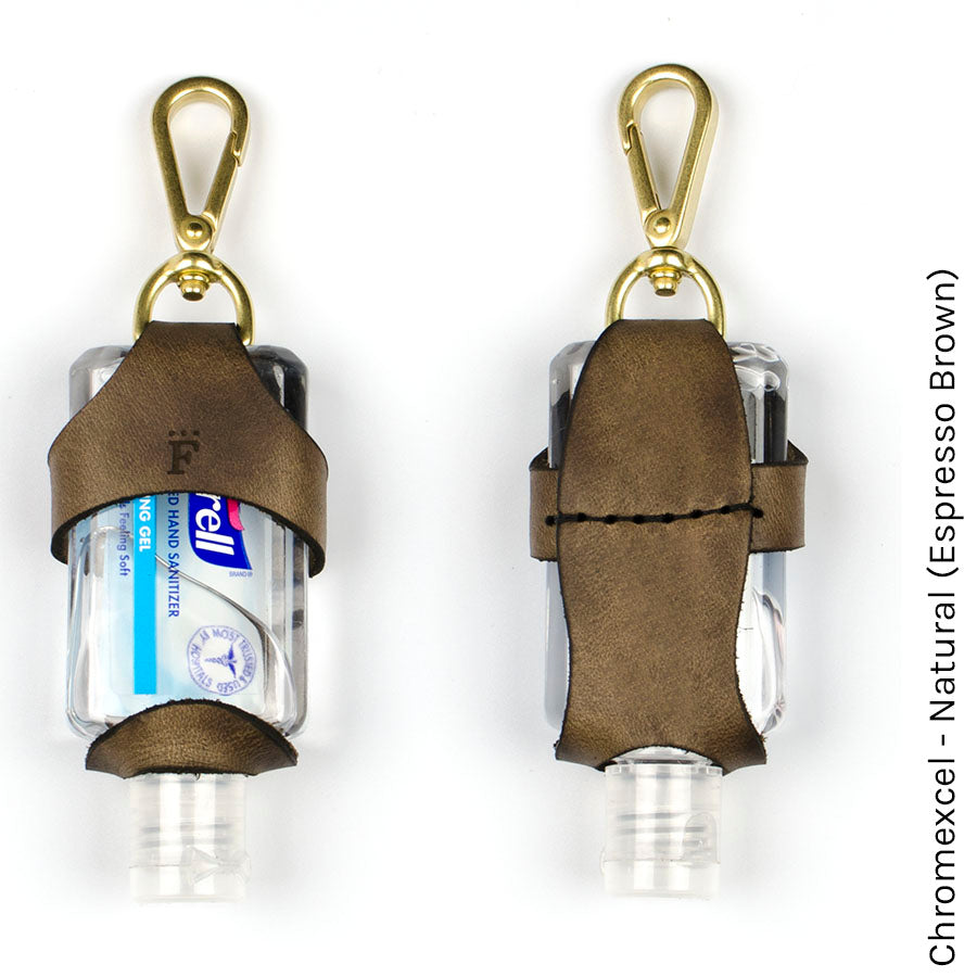 Sanitizer FFFob in Chromexcel Espresso (Natural) — front view
