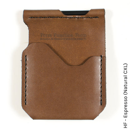 Money Clip in HF Espresso (Natural CXL) — front view