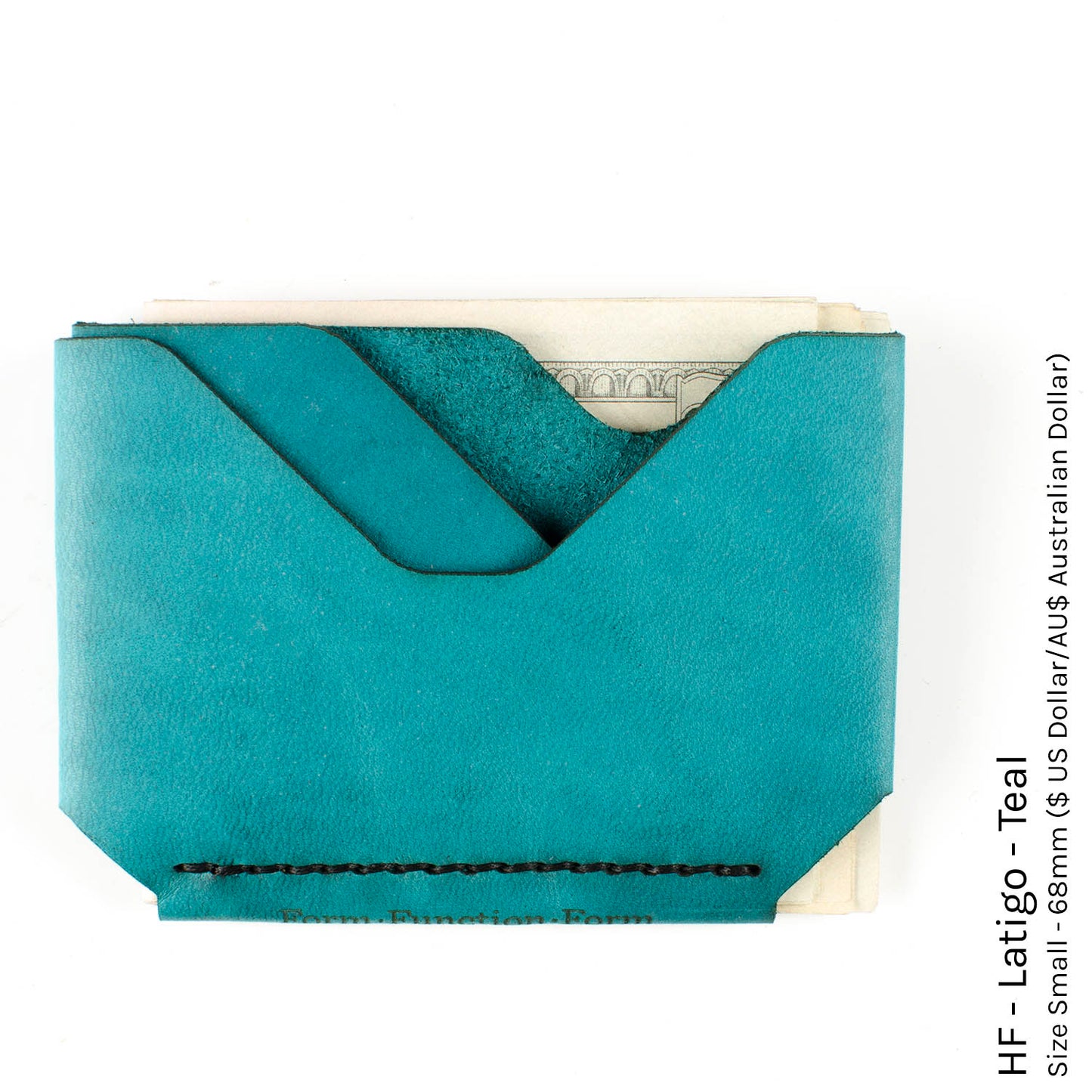 Sidestep Wallet in HF-Latigo Teal — front view