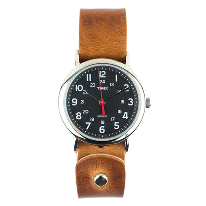Timex 38mm Silver Night Weekender with 20mm FFF Watchband — wrist view