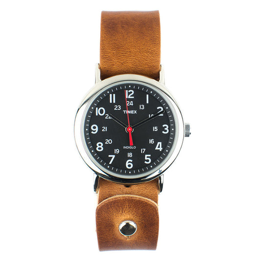 Timex 38mm Silver Night Weekender with 20mm FFF Watchband — wrist view
