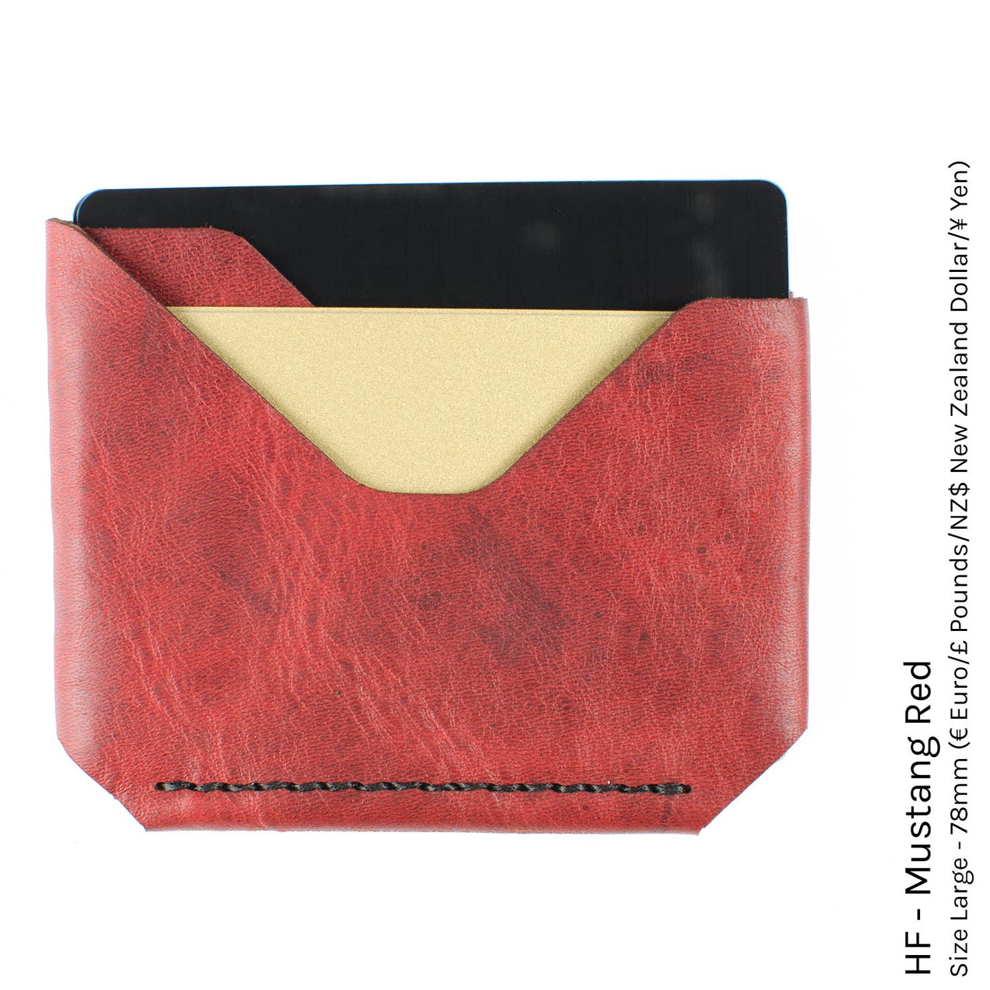 Sidestep Wallet in Mustang Red — front view