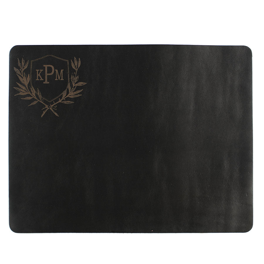FFF Mouse Pad in Chromexcel Black square — top view
