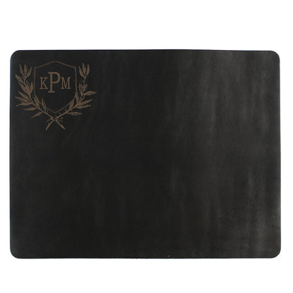 FFF Mouse Pad in Chromexcel Black square — top view