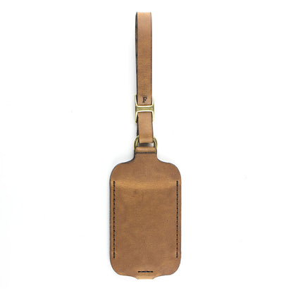FFF Luggage / ID Tag in Veg Tan Dublin Ale — front view