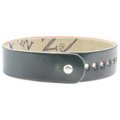 FFF Button-Stud Watchband Adjustable Cordovan — side profile showing taper
