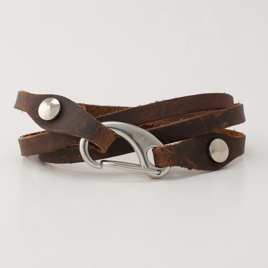 Strap-On Camera Bracelet in Predator Dark Tan — wrist view