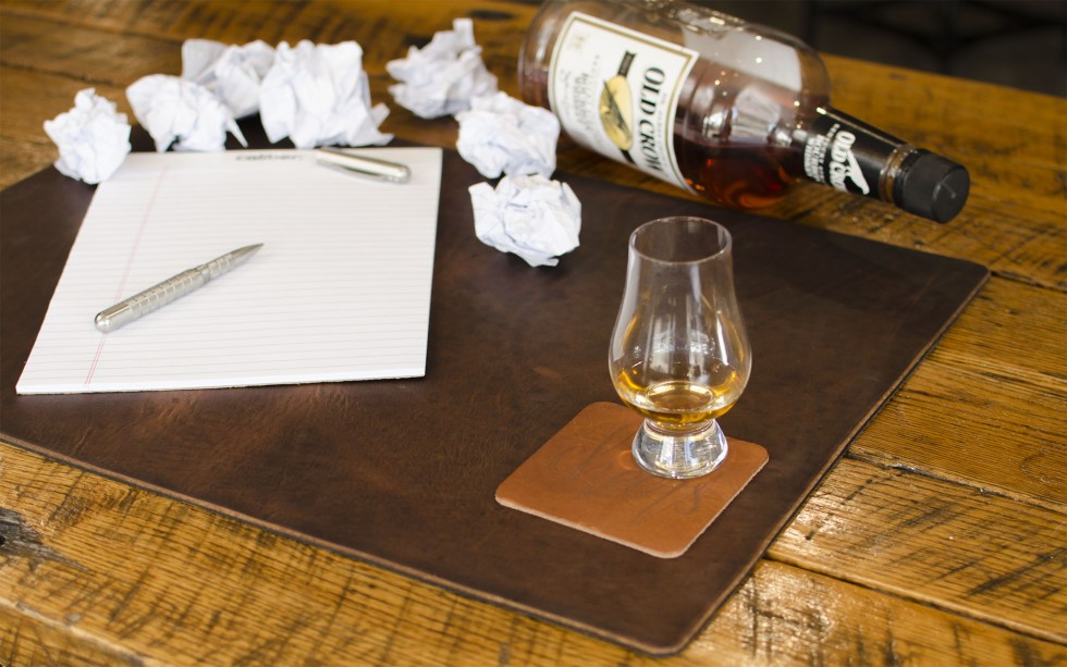 FFF Coasters — lifestyle shot showing coasters in use with drinks