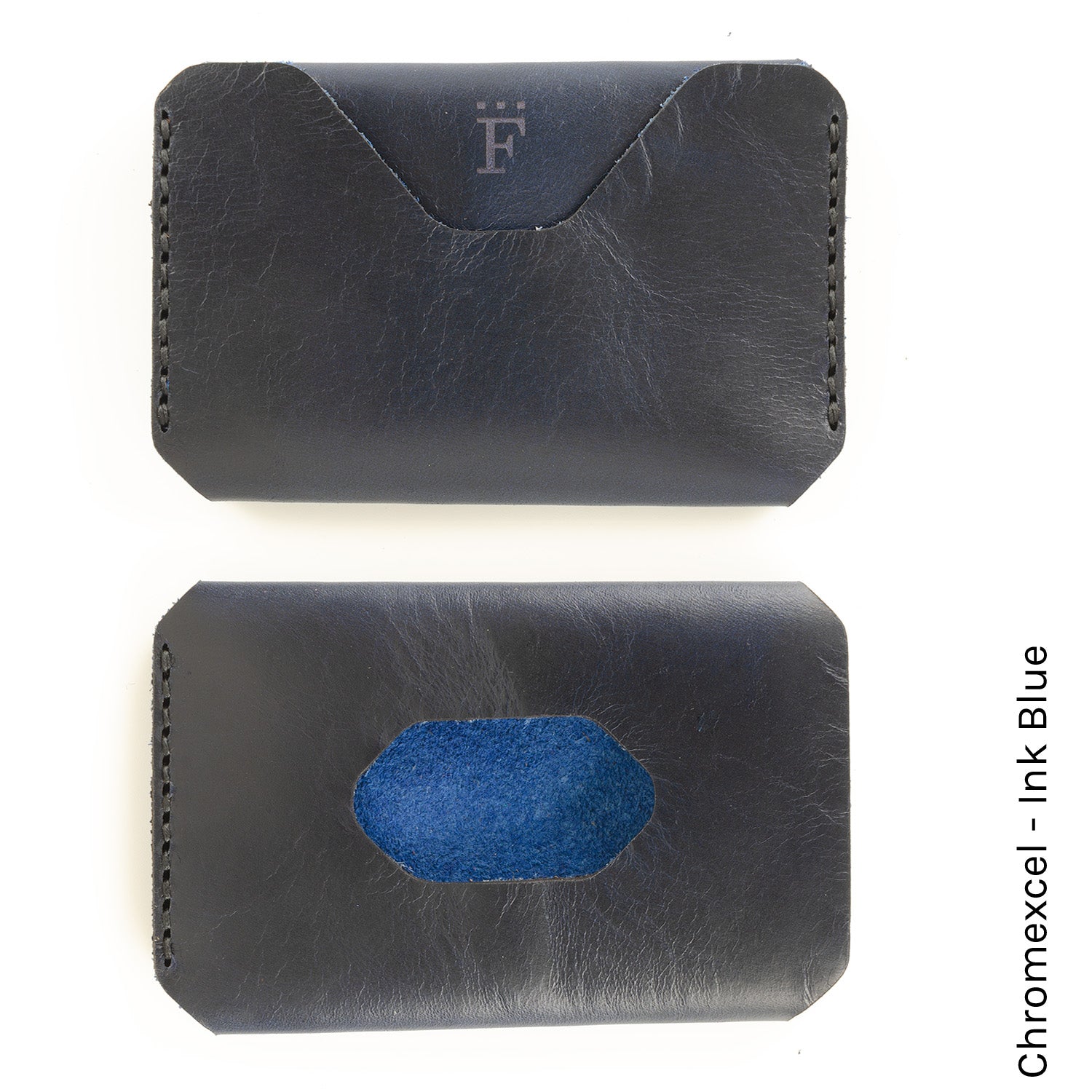 Side Hustle Wallet in Chromexcel Ink Blue — front view