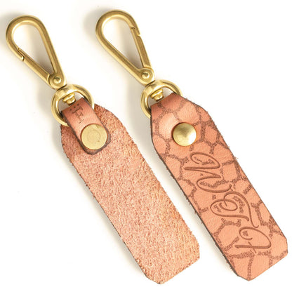 FFFob Keychain in Veg Tan Blush — hero shot