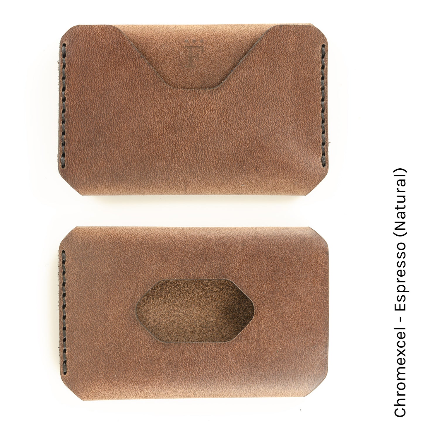 Side Hustle Wallet in Chromexcel Espresso (Natural) — front view