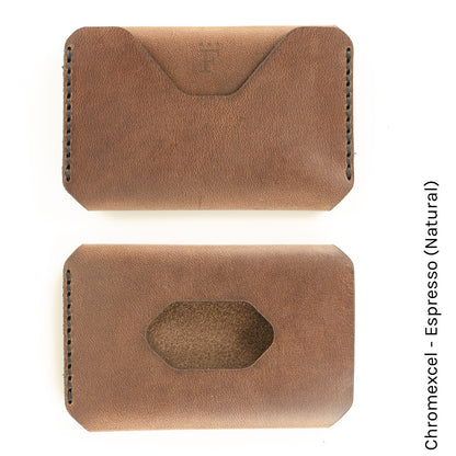 Side Hustle Wallet in Chromexcel Espresso (Natural) — front view