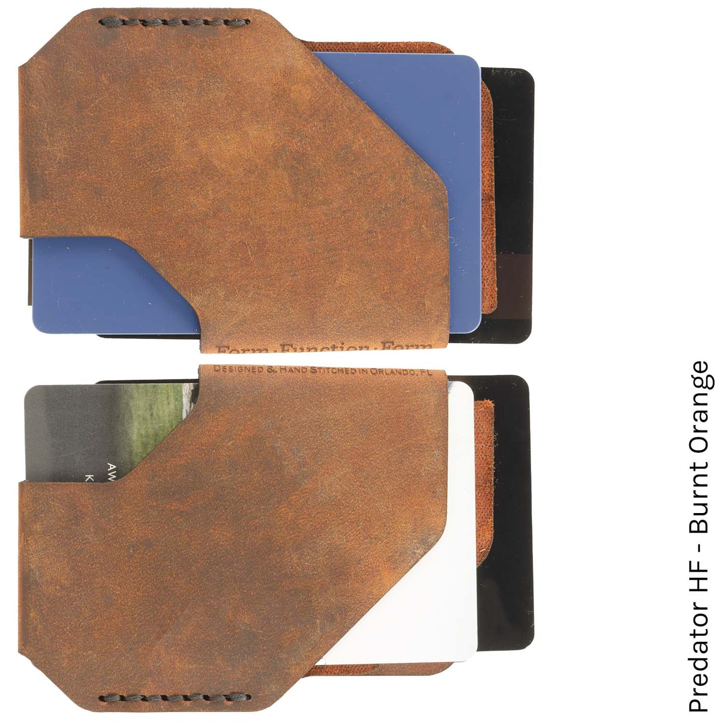 TriSlot Wallet in Predator Dark Tan — front view