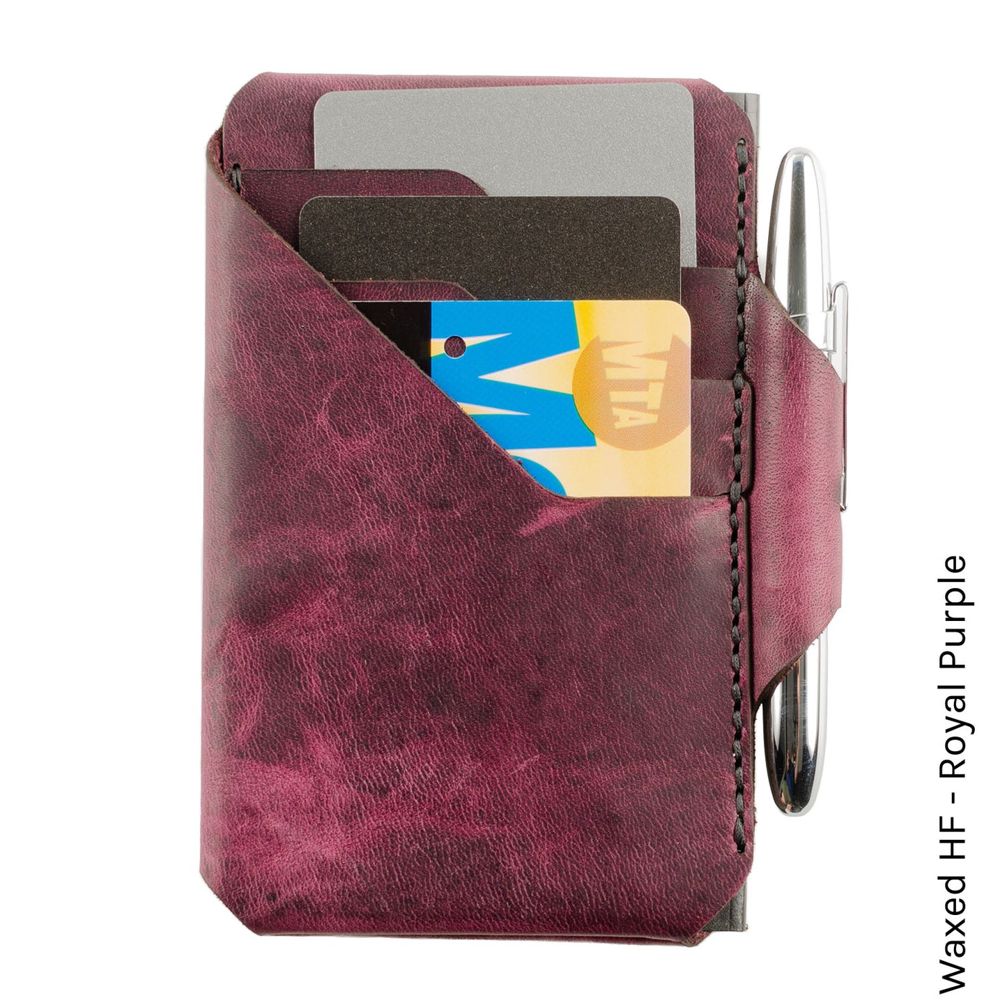 Archslim Wallet in Waxed HF Purple — front view