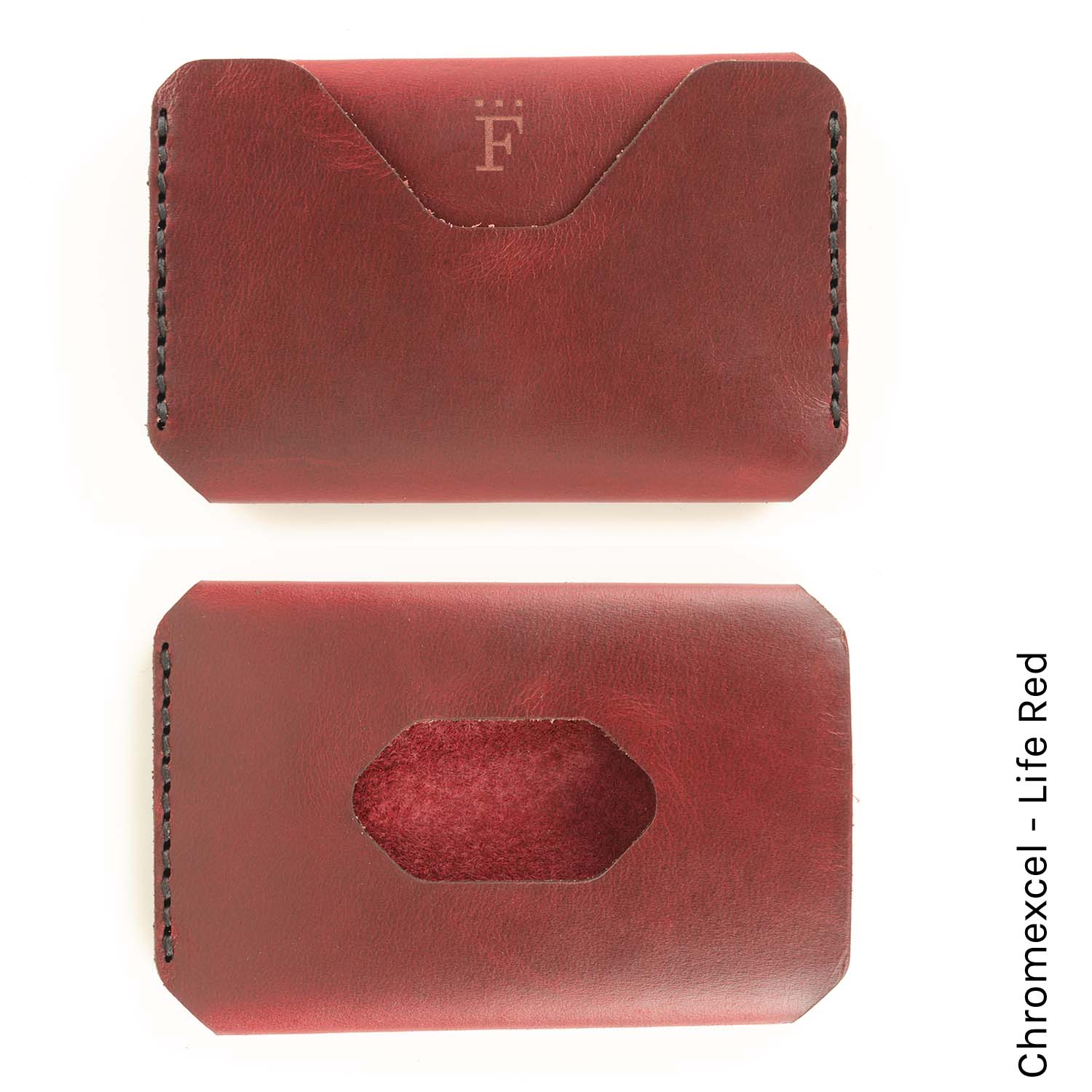 Side Hustle Wallet in Chromexcel Life Red — front view