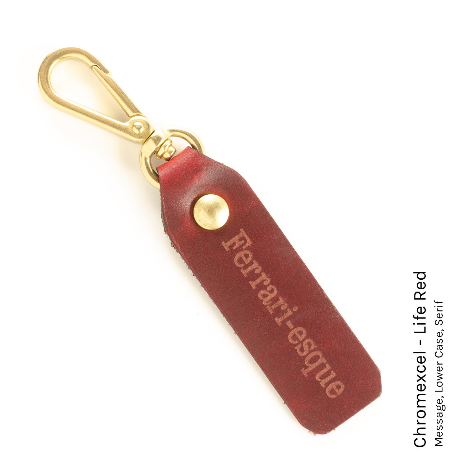 FFFob Keychain in Chromexcel Life Red — front view