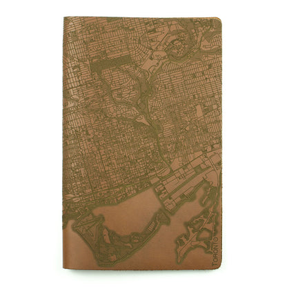 Slip Notebook Cover City Series in Latigo Cognac — front view