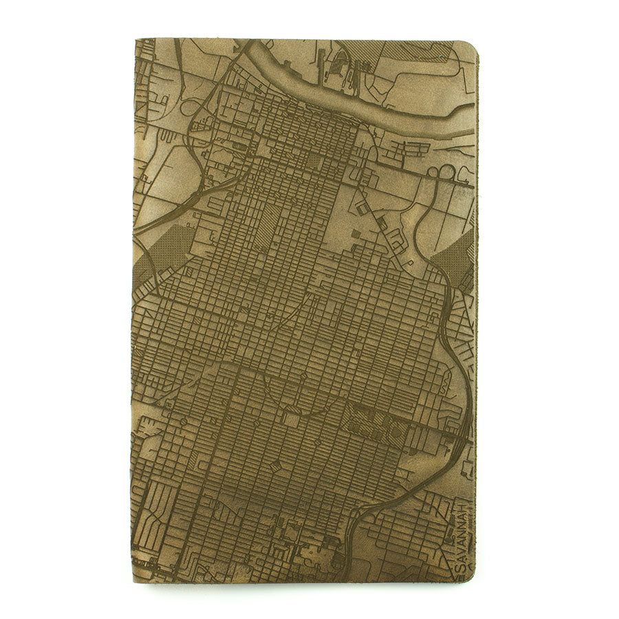 Slip Notebook Cover City Series — size comparison showing L and XL options
