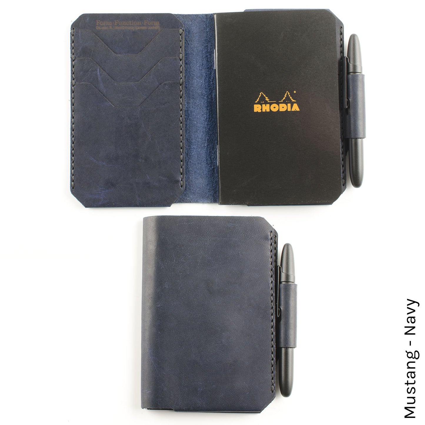 Charette Wallet in Mustang Navy — front view