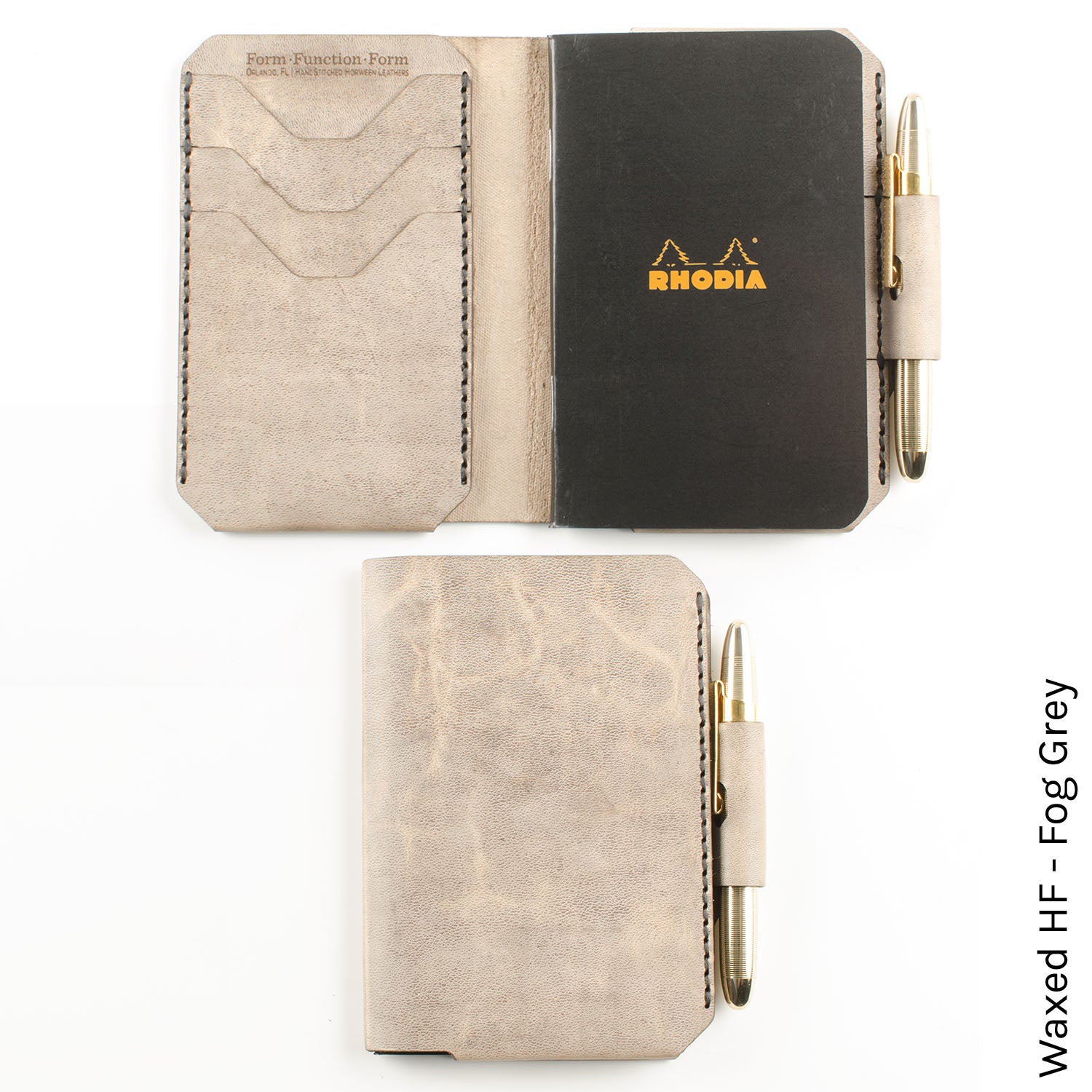 Charette Wallet — detail showing pen loop and card slot access