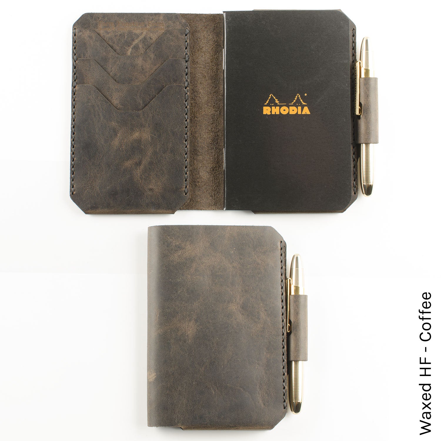 Charette Wallet — open view showing card slots and notebook