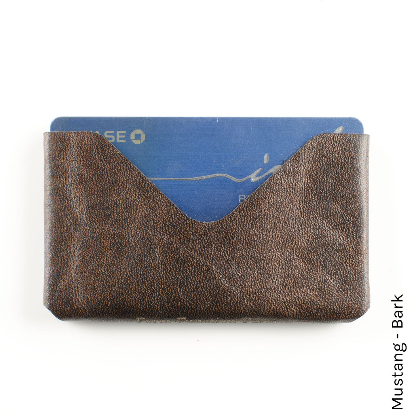 Small Package Wallet in Mustang Bark — front view