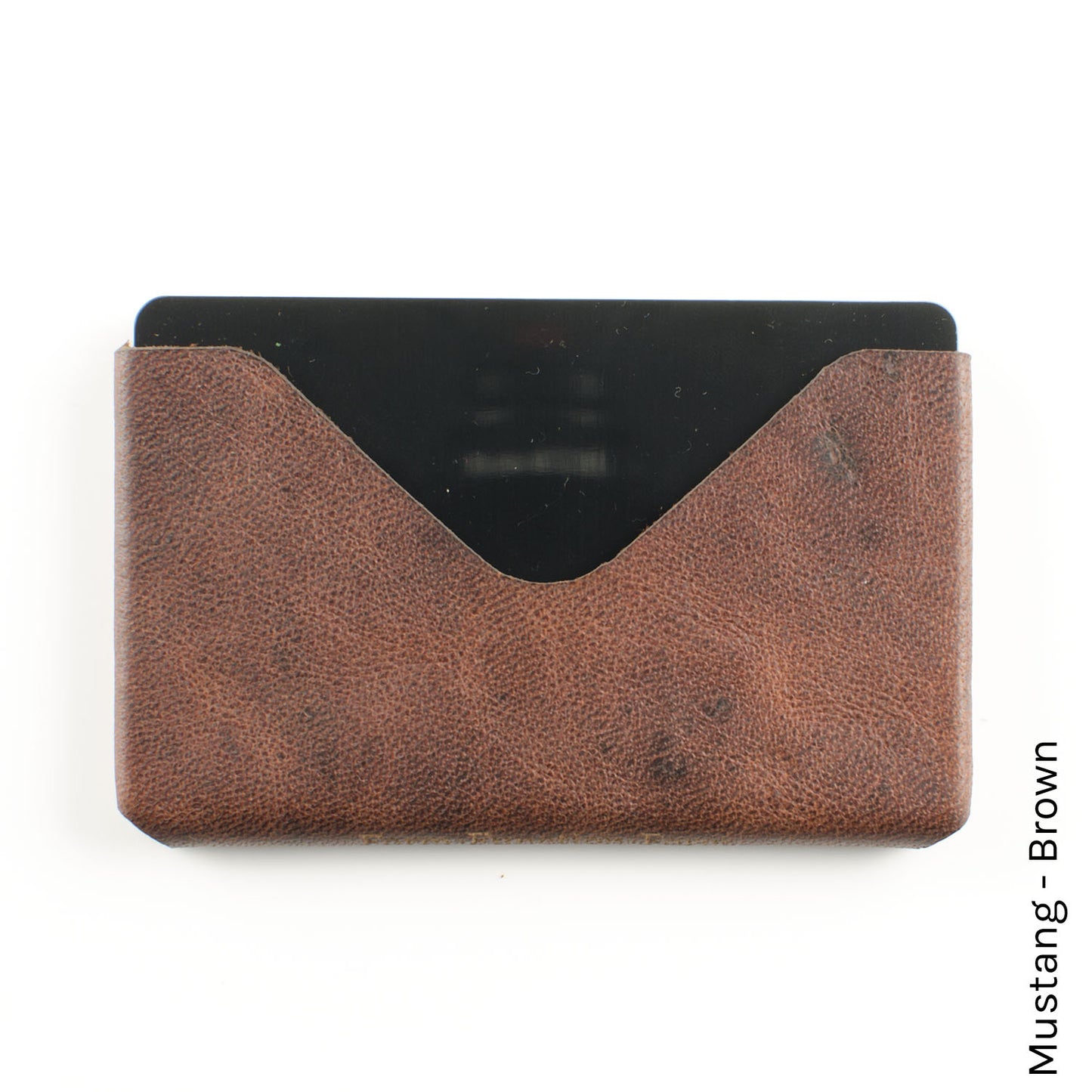 Small Package Wallet in Mustang Brown — front view