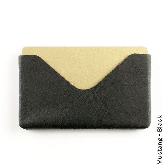 Small Package Wallet in Mustang Black — front view